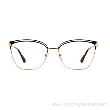 Women Cat Eye Metal Eyeglasses Optical Frames